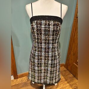 Walter Baker Multicolor Sequin Strapless Dress